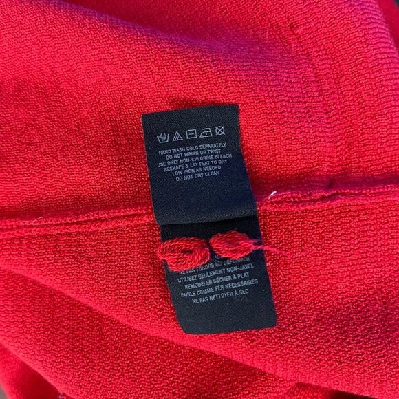 Anthropologie HWR Monogram Owen Red Long‎ Cardigan Wool Button-up Sweater Women - Picture 13 of 14